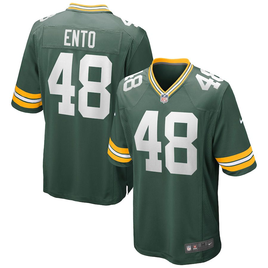 Men Green Bay Packers #48 Kabion Ento Nike Green Game NFL Jersey